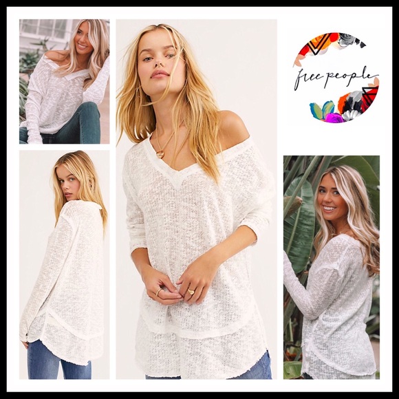 FREE PEOPLE BOHO PULLOVER V-NECK TUNIC TOP A3C - Picture 15 of 15